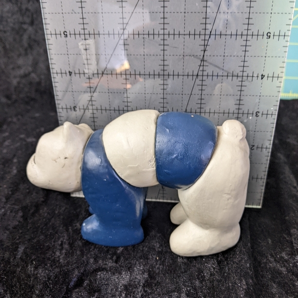 1920's Antique Twistums composite toy bear dog blue & white - Picture 9 of 10